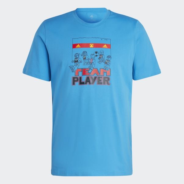 T-shirt Graphique Adidas X Lego Soccer Mode Bleu