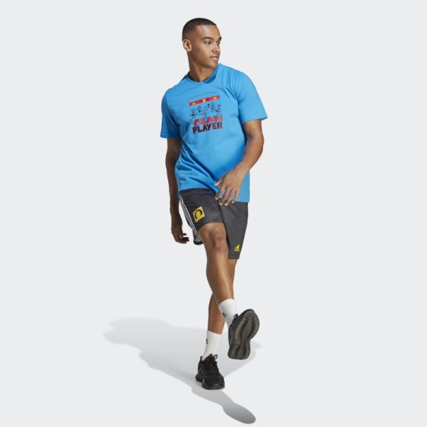 T-shirt Graphique Adidas X Lego Soccer Mode Bleu