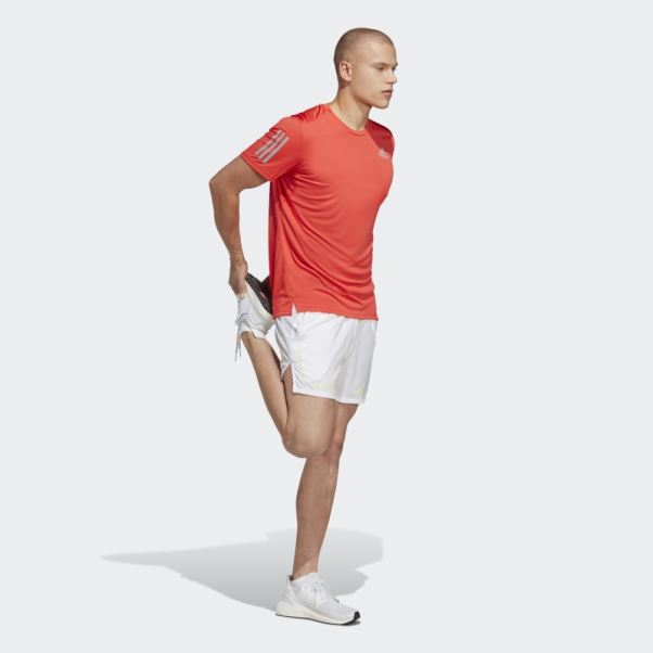 Adidas Possède Le T-shirt De Course Rouge