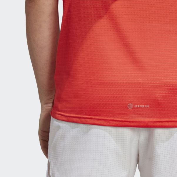 Adidas Possède Le T-shirt De Course Rouge