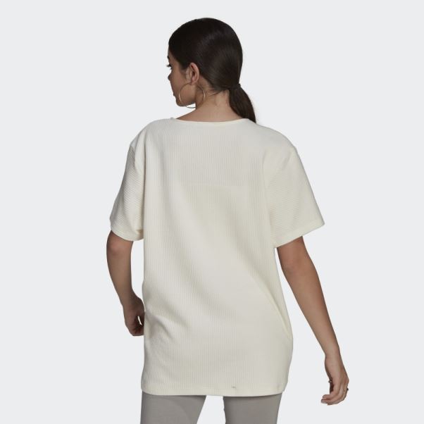 T-shirt Ample Adidas Blanc