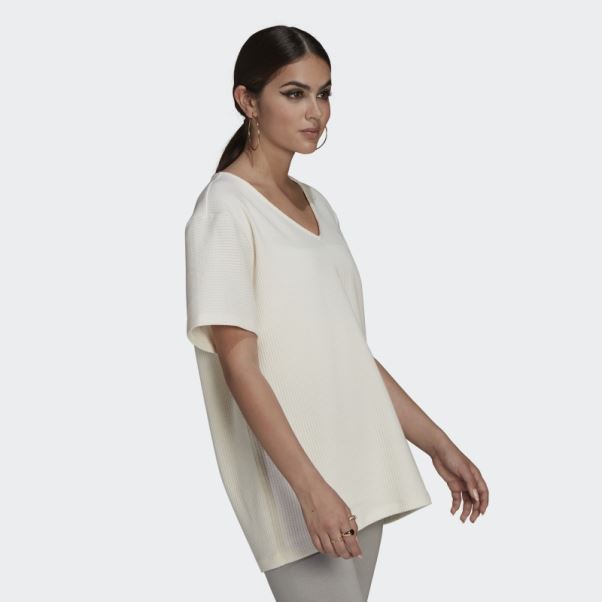 T-shirt Ample Adidas Blanc