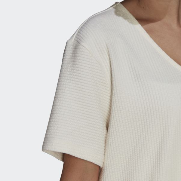 T-shirt Ample Adidas Blanc