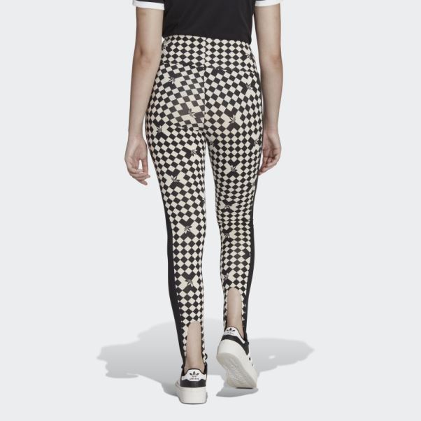 Collant Adidas Ski Chic Imprimé Allover Noir