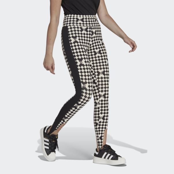 Collant Adidas Ski Chic Imprimé Allover Noir