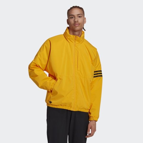 Doudoune à Rayures Matelassées Dorées Adidas