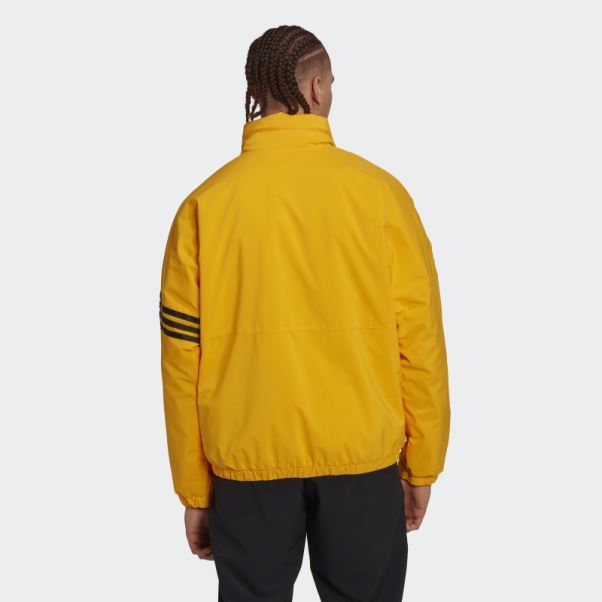 Doudoune à Rayures Matelassées Dorées Adidas