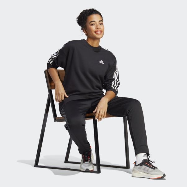 Sweat Essentiel 3 Bandes Adidas Noir