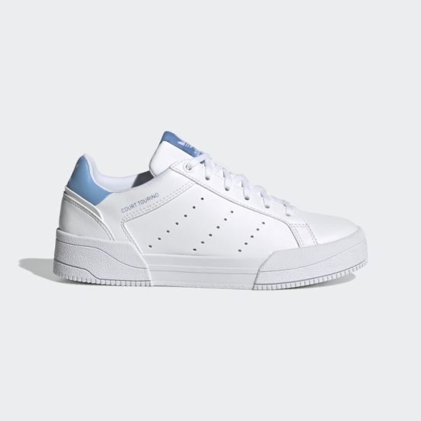 Chaussures Adidas Court Tourino Blanches