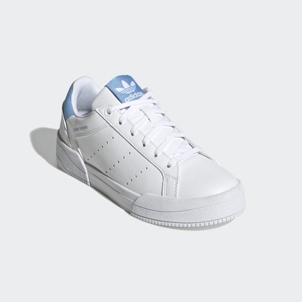 Chaussures Adidas Court Tourino Blanches