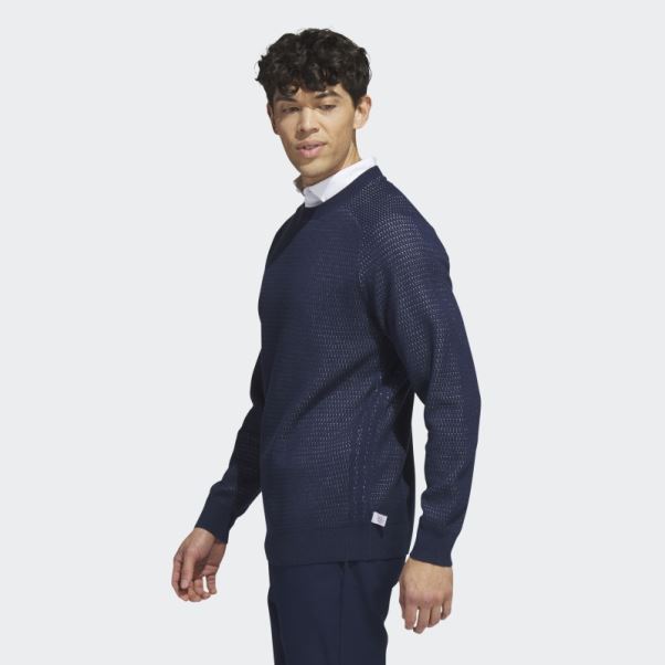 Adidas Sweat-shirt De Golf à Mailles Plates Ultimate365 Tour Bleu Marine