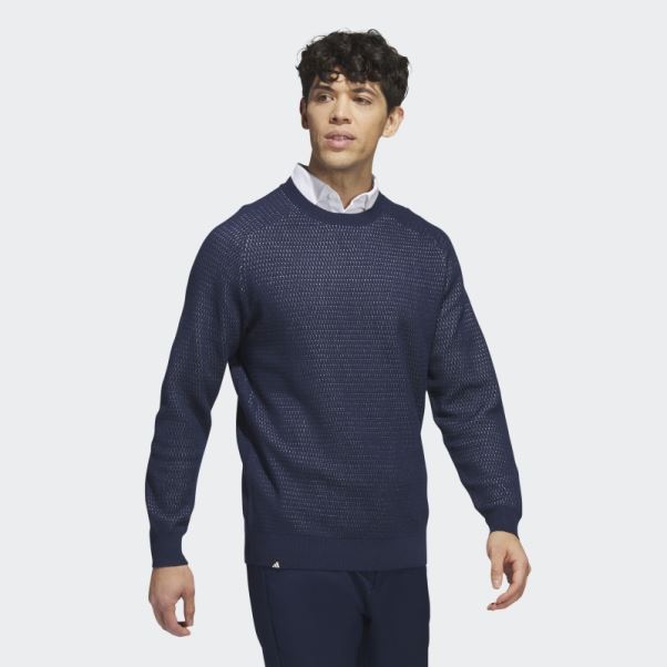 Adidas Sweat-shirt De Golf à Mailles Plates Ultimate365 Tour Bleu Marine