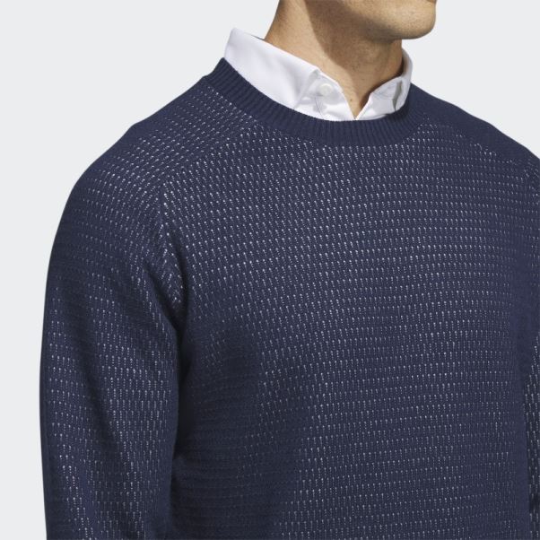 Adidas Sweat-shirt De Golf à Mailles Plates Ultimate365 Tour Bleu Marine