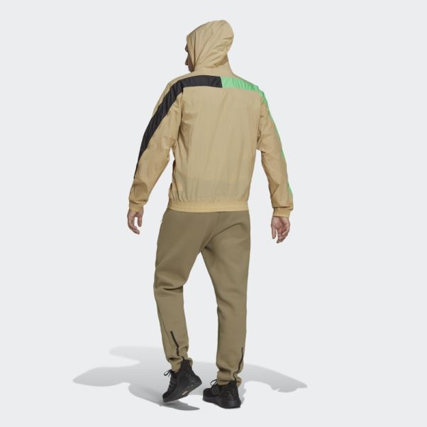 Ton Beige Adidas Sportswear W.n.d. Coupe-vent Pliable X-city