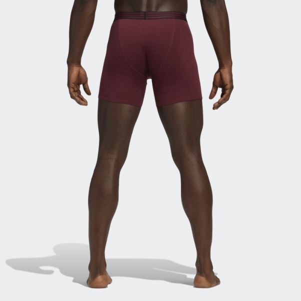 Boxers En Coton 4 Paires Adidas Bordeaux