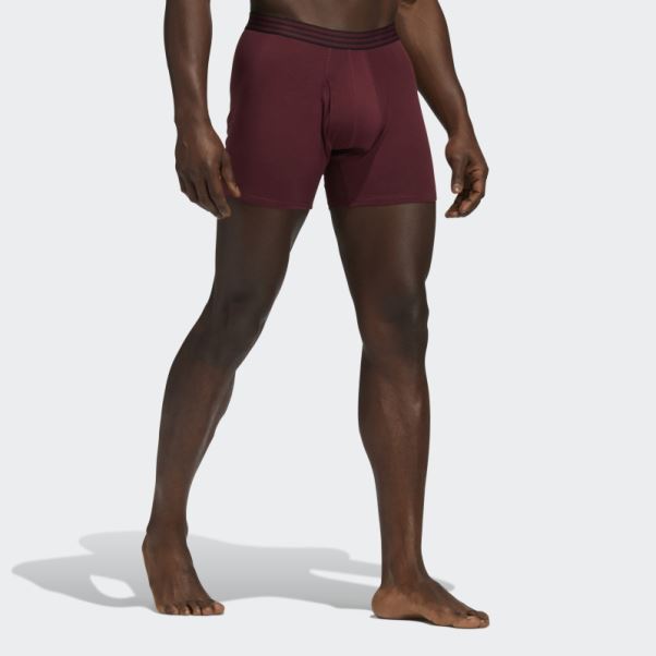 Boxers En Coton 4 Paires Adidas Bordeaux