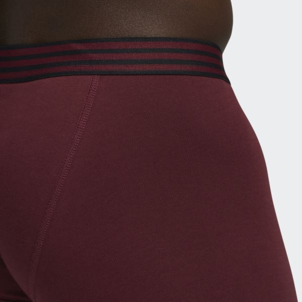 Boxers En Coton 4 Paires Adidas Bordeaux