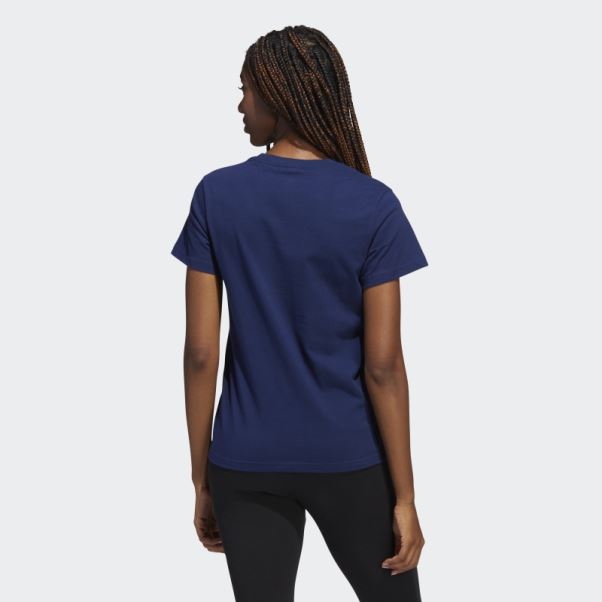 T-shirt à Manches Courtes Meneur De Jeu Bleu Marine Adidas