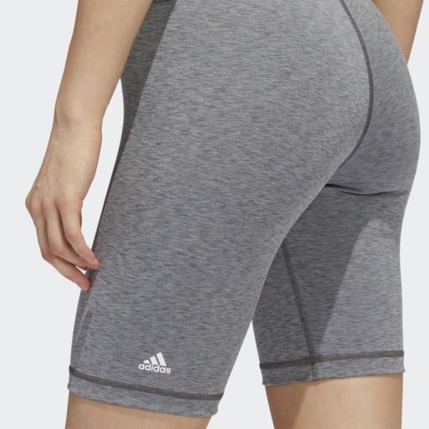 Adidas Optime Training Bike Short Leggings Gris Foncé Chiné
