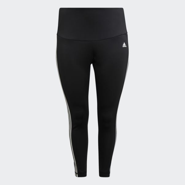 Adidas Legging Sport Taille Haute 3 Bandes 7/8 (taille Plus) Noir