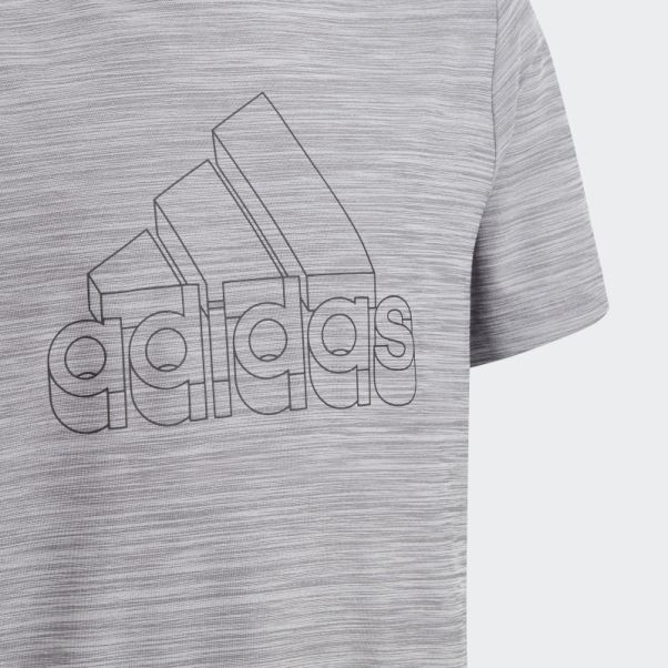 Tee Shirt Aeroready Chiné Gris Adidas