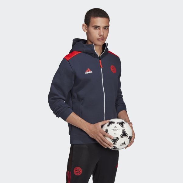 Fc Bayern Adidas Z.n.e. Veste Hymne Nuit Marine