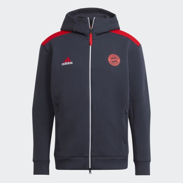 Fc Bayern Adidas Z.n.e. Veste Hymne Nuit Marine