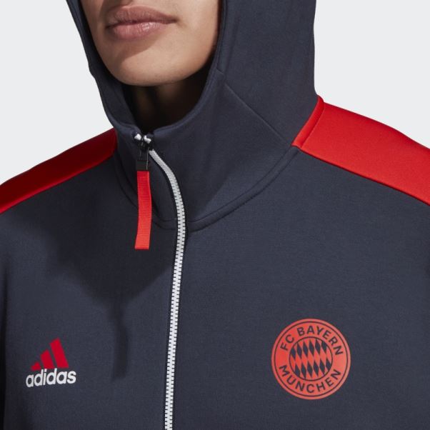 Fc Bayern Adidas Z.n.e. Veste Hymne Nuit Marine