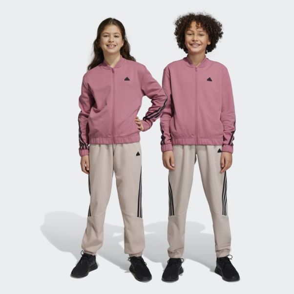 Survêtement Adidas Future Icon Rose à 3 Bandes