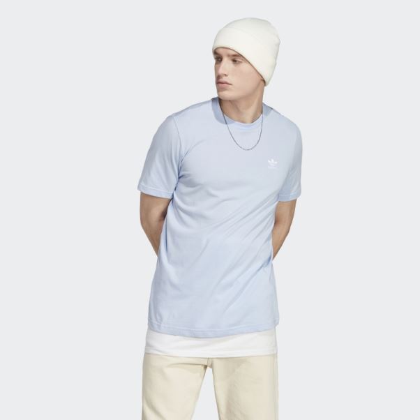 T-shirt Essentiel Trèfle Adidas Bleu Aube