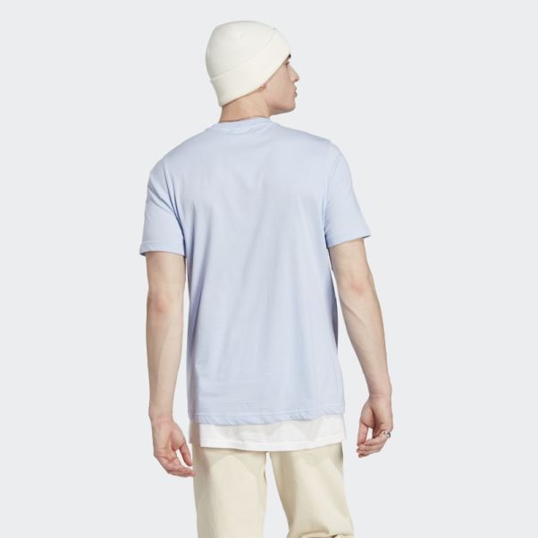 T-shirt Essentiel Trèfle Adidas Bleu Aube