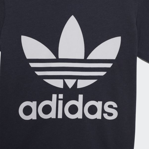 T-shirt Trèfle Bleu Marine Adidas