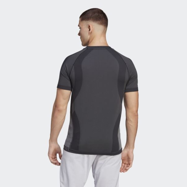 Adidas Primeknit Yoga T-shirt D'entraînement Sans Couture Noir Fashion