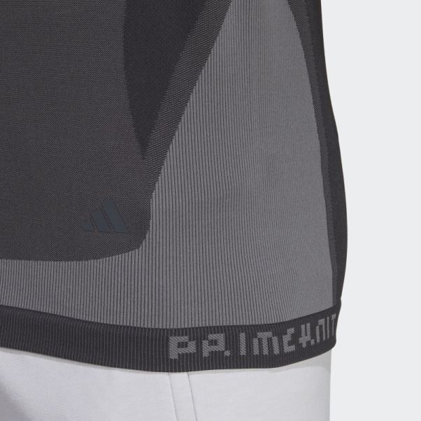 Adidas Primeknit Yoga T-shirt D'entraînement Sans Couture Noir Fashion