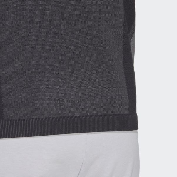 Adidas Primeknit Yoga T-shirt D'entraînement Sans Couture Noir Fashion