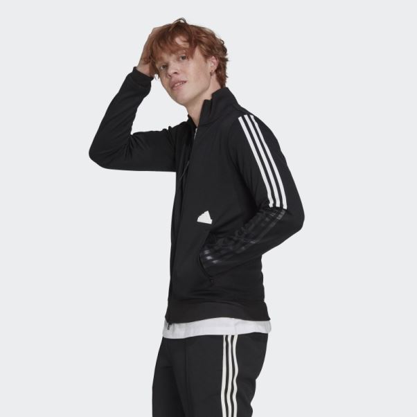 Adidas 3-stripes Track Top Noir Ajusté