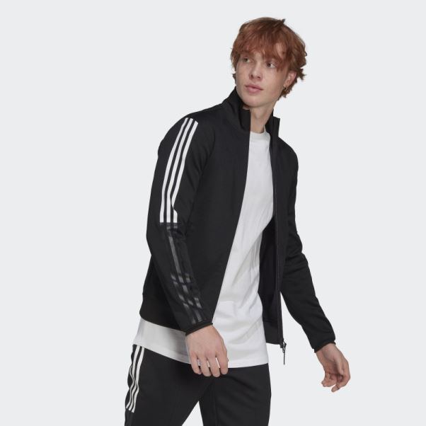 Adidas 3-stripes Track Top Noir Ajusté
