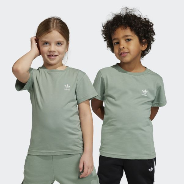 Tee Shirt Adidas Adicolor Vert Argent