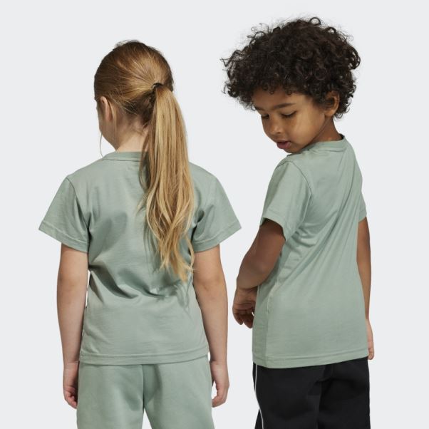 Tee Shirt Adidas Adicolor Vert Argent