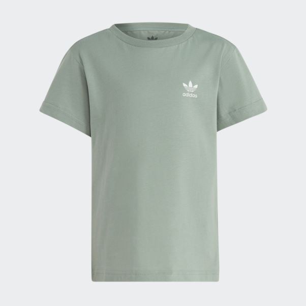Tee Shirt Adidas Adicolor Vert Argent