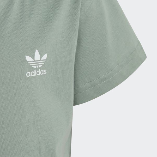 Tee Shirt Adidas Adicolor Vert Argent