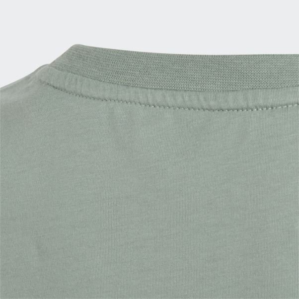 Tee Shirt Adidas Adicolor Vert Argent