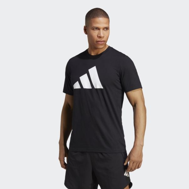 Adidas Train Essentials Feelready Logo T-shirt D'entraînement Noir
