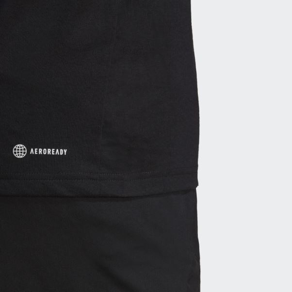 Adidas Train Essentials Feelready Logo T-shirt D'entraînement Noir
