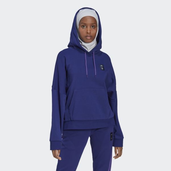 Sweat à Capuche Argentine 3 Bandes Adidas Indigo