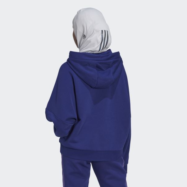 Sweat à Capuche Argentine 3 Bandes Adidas Indigo