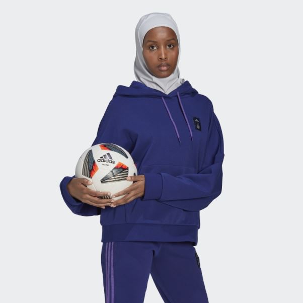 Sweat à Capuche Argentine 3 Bandes Adidas Indigo