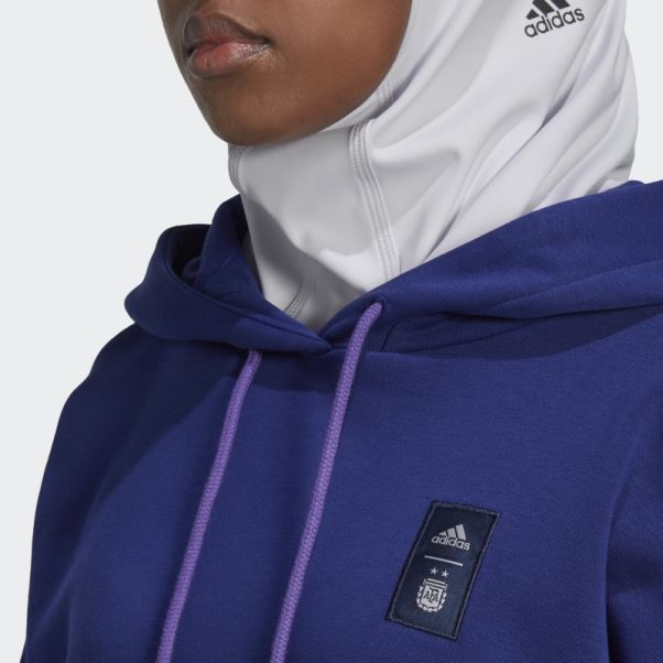 Sweat à Capuche Argentine 3 Bandes Adidas Indigo