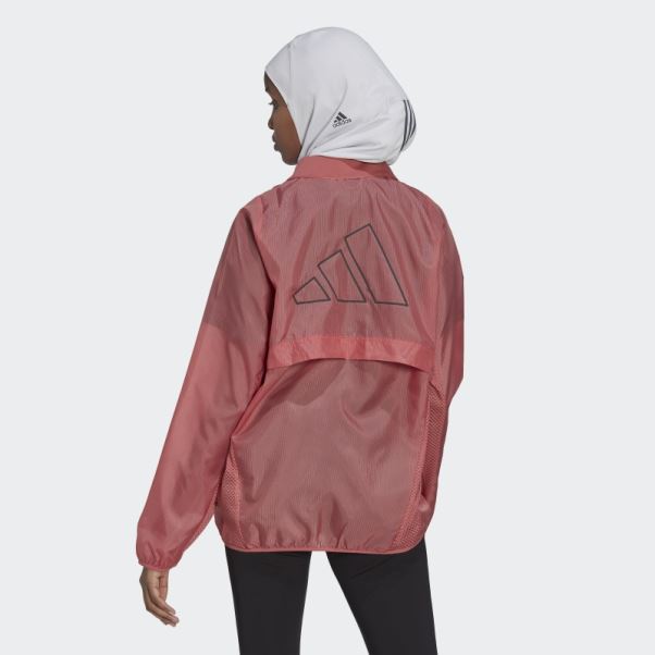 Courir Icônes Running Coupe-vent Adidas Rouge