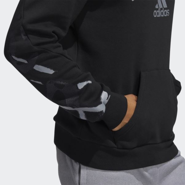 Sweat à Capuche Graphique Adidas Reverse Future Icons Noir